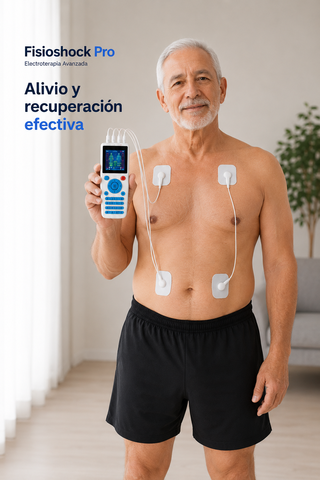 FISIOSHOCK 4-Channel Therapeutic Muscle Electrostimulator and Massager